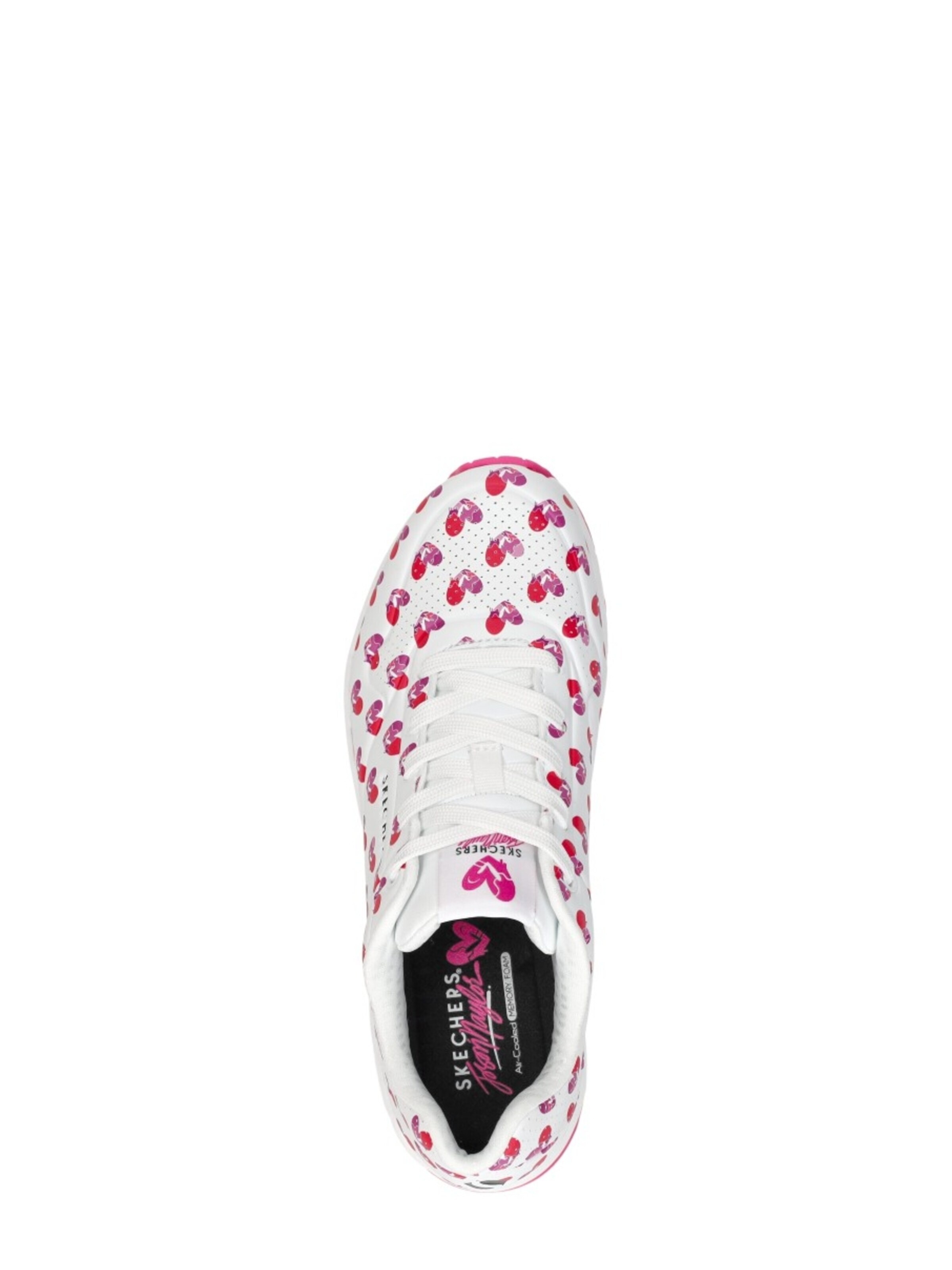 Baskets basses 'Uno - Live Colorfully' SKECHERS en blanc