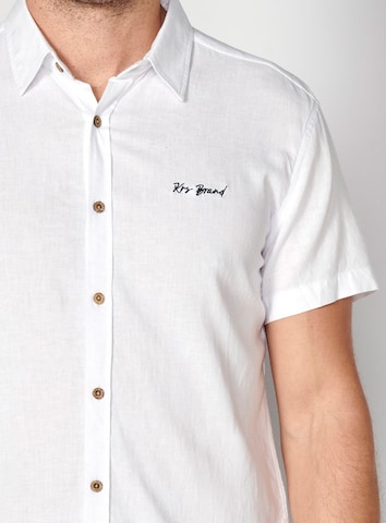 KOROSHI Regular fit Button Up Shirt in White