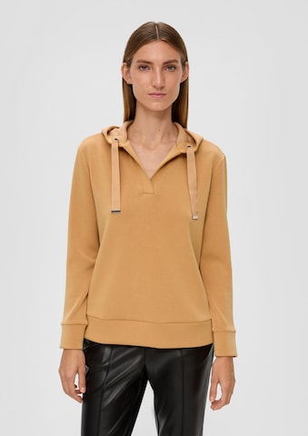 Sweat-shirt s.Oliver BLACK LABEL en jaune : devant