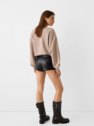 Bershka Slimfit Shorts in Schwarz