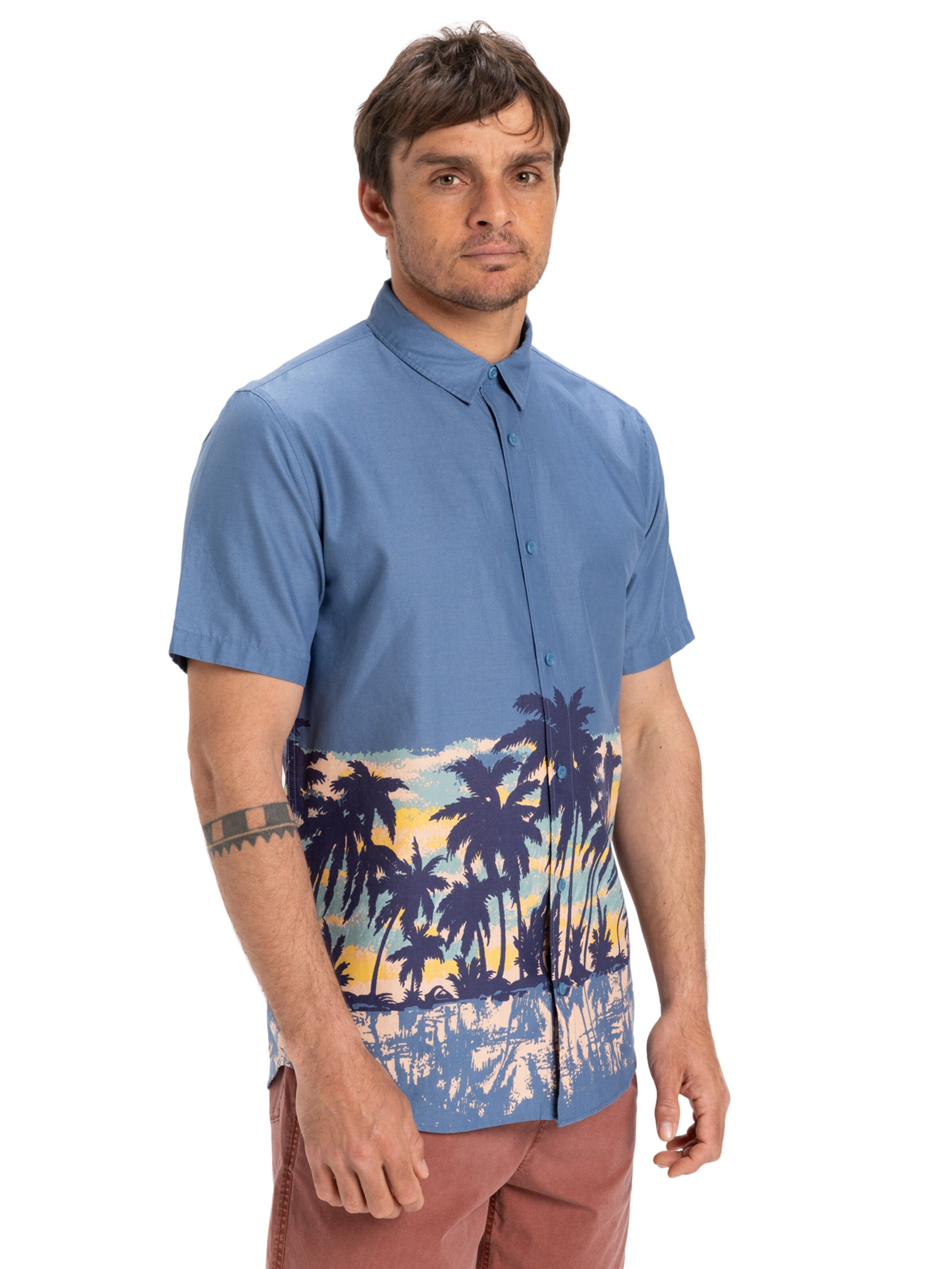 QUIKSILVER Regular fit Button Up Shirt 'Apero Classic Engineered' in Blue