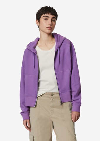 Marc O'Polo DENIM Zip-Up Hoodie in Purple: front