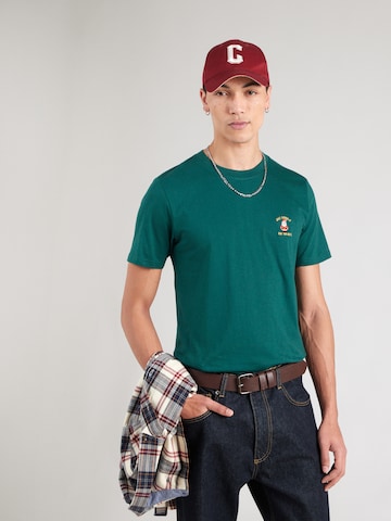 Lindbergh Tričko 'Christmas' – zelená: přední strana