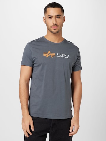 ALPHA INDUSTRIES Shirt in Grijs: voorkant