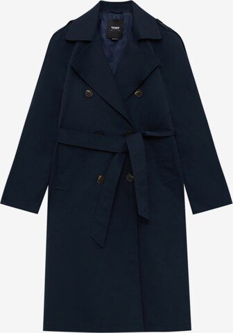 Pull&Bear Between-Seasons Coat in Blue: front