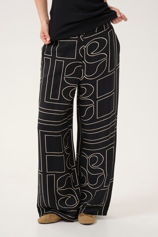 My Essential Wardrobe Wide Leg Hose in Schwarz: Vorderseite
