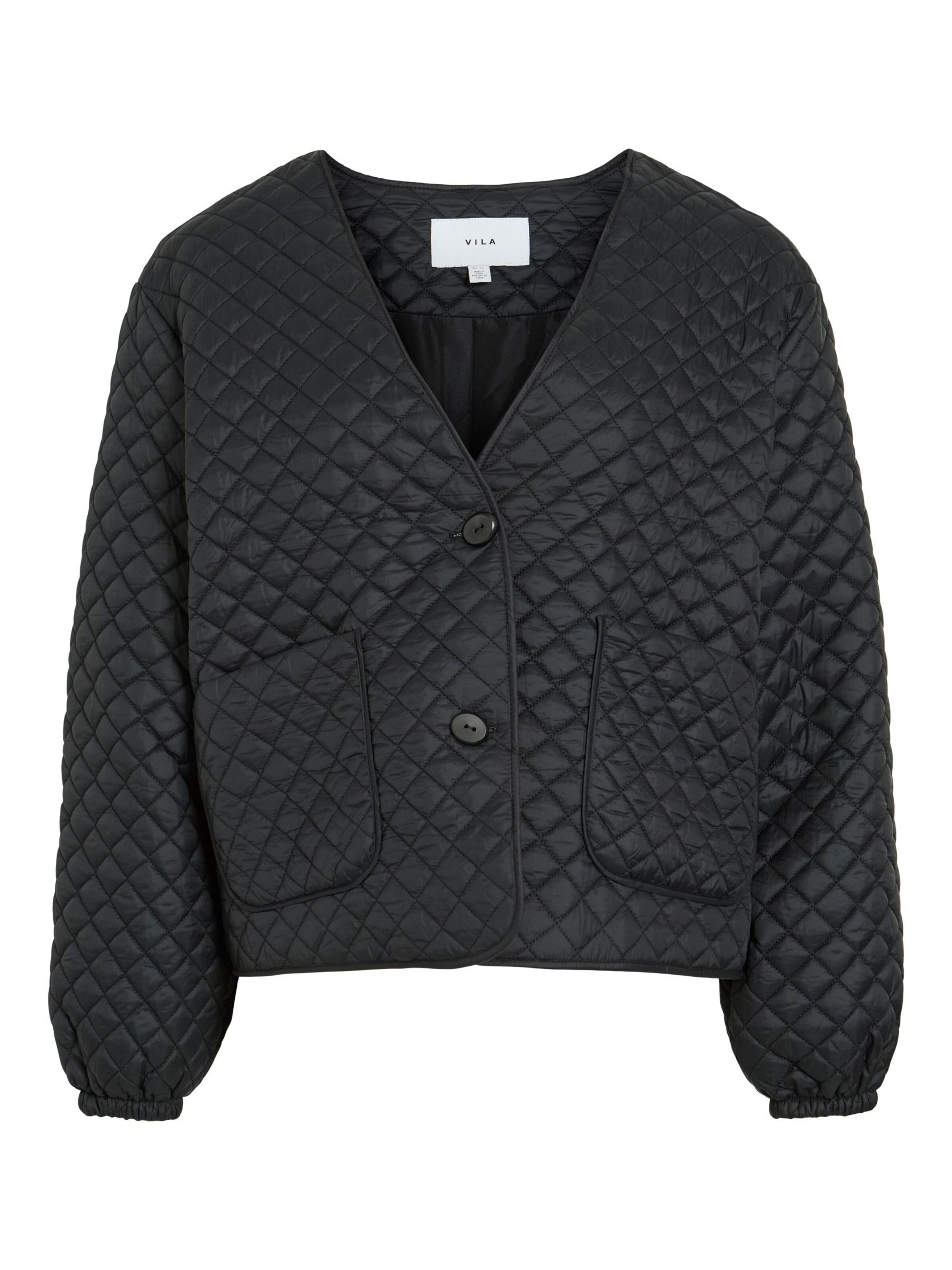 VILA Tussenjas 'VIBENJI' in de kleur Zwart, Productweergave