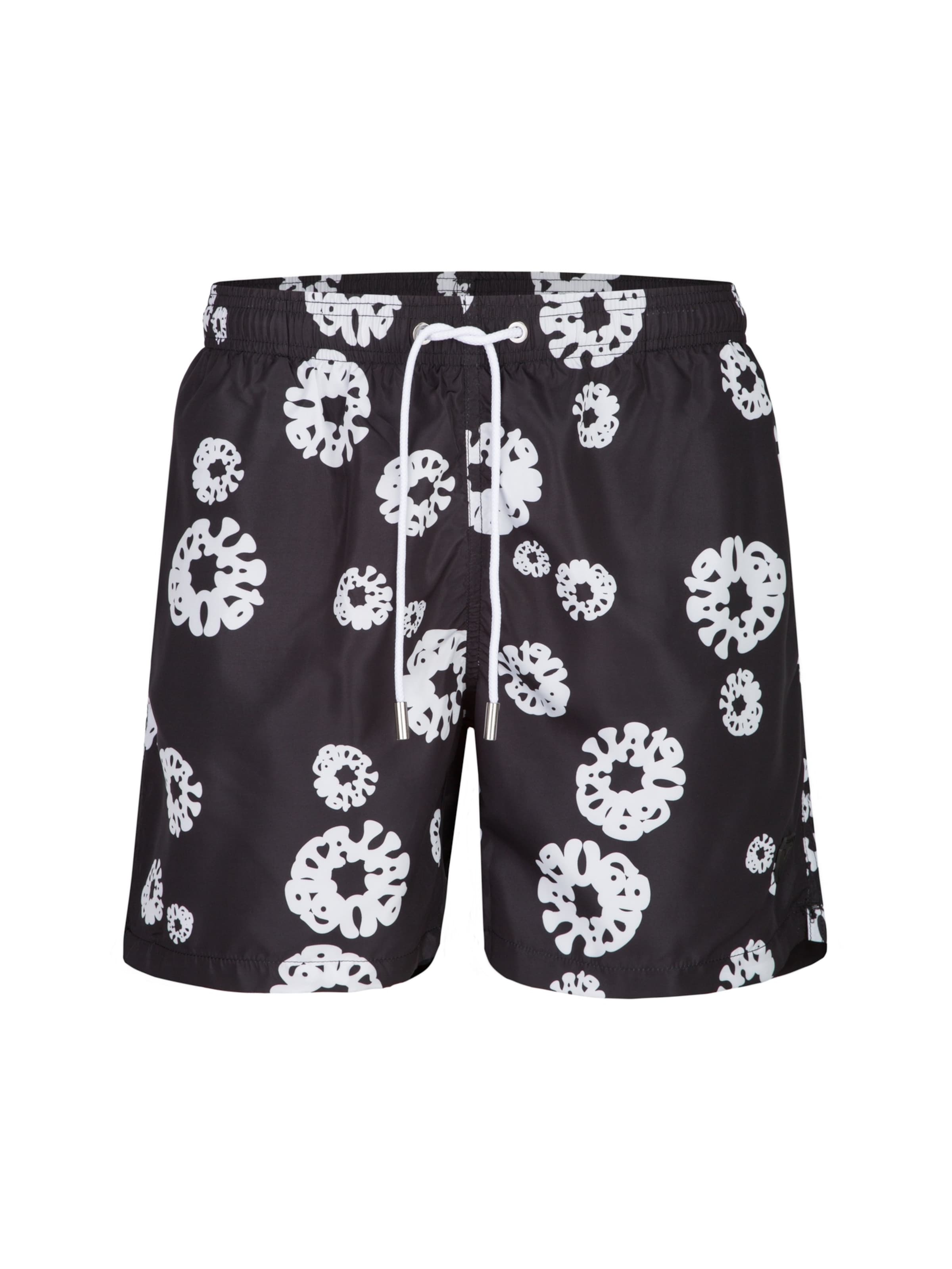 19V69 ITALIA Badeshorts 'Siro' in Schwarz: Vorderseite