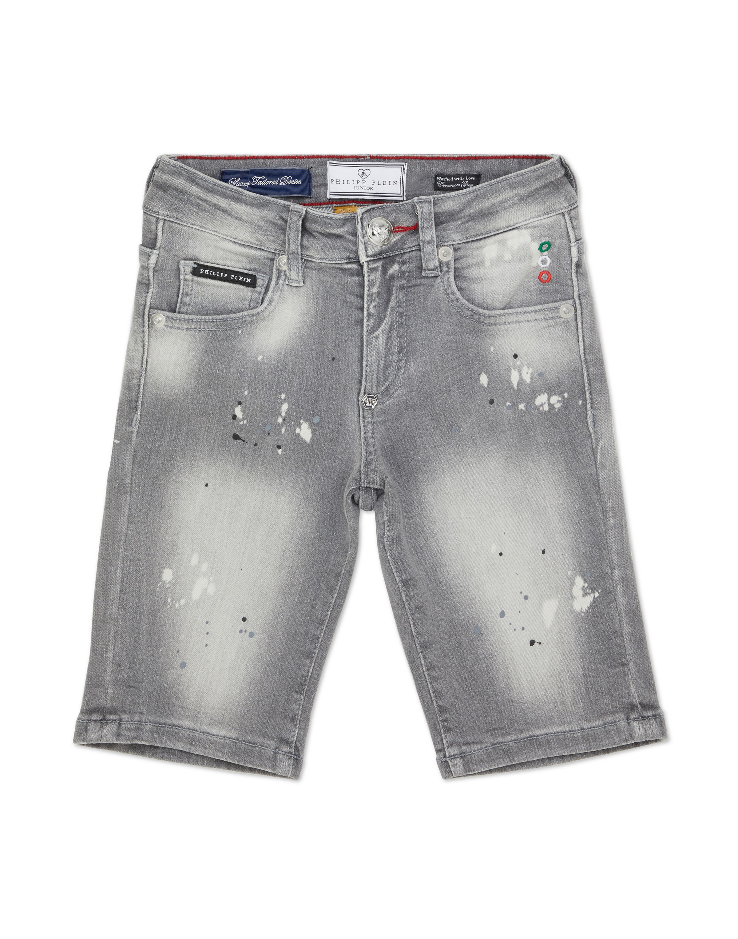 Philipp Plein - Regular Calças de ganga 'Mykonos' em cinzento: frente