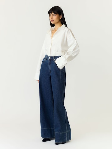 YAS Wide leg Jeans 'YASBea' in Blauw