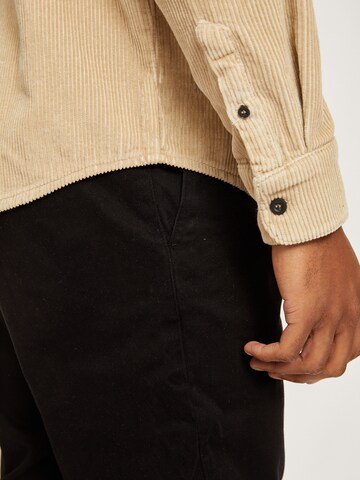mazine Comfort fit Button Up Shirt 'Matlock Shirt' in Beige
