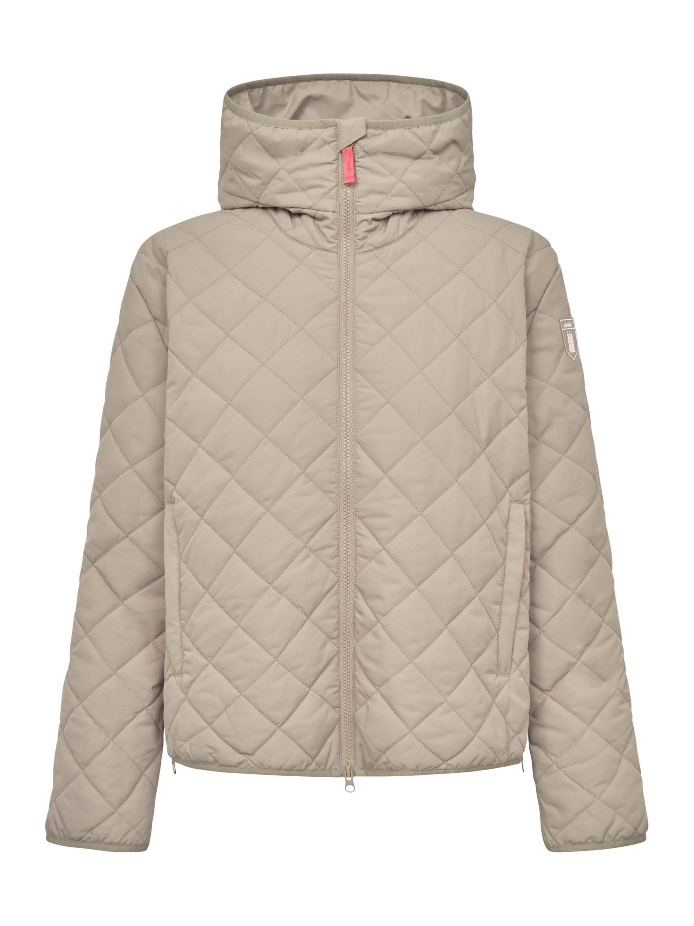 Derbe Steppjacke 'Quiltby Short' in Beige: Vorderseite