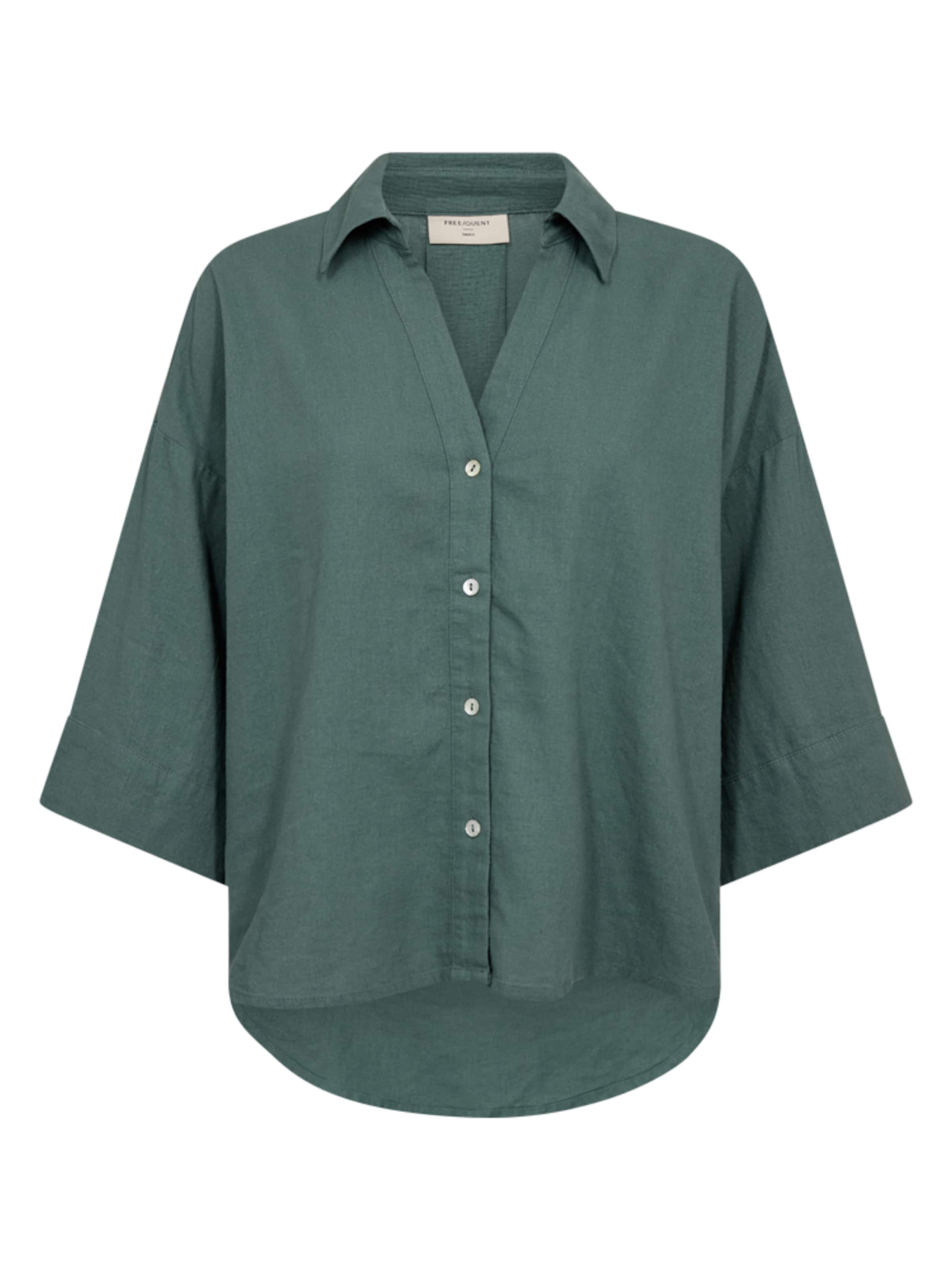 Freequent Blouse 'FQLava-shirt dark forest' in Green: front