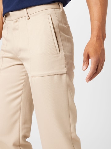 TOPMAN Normální Chino kalhoty – béžová