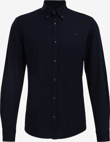 WE Fashion Slim fit Business shirt in Blue: front