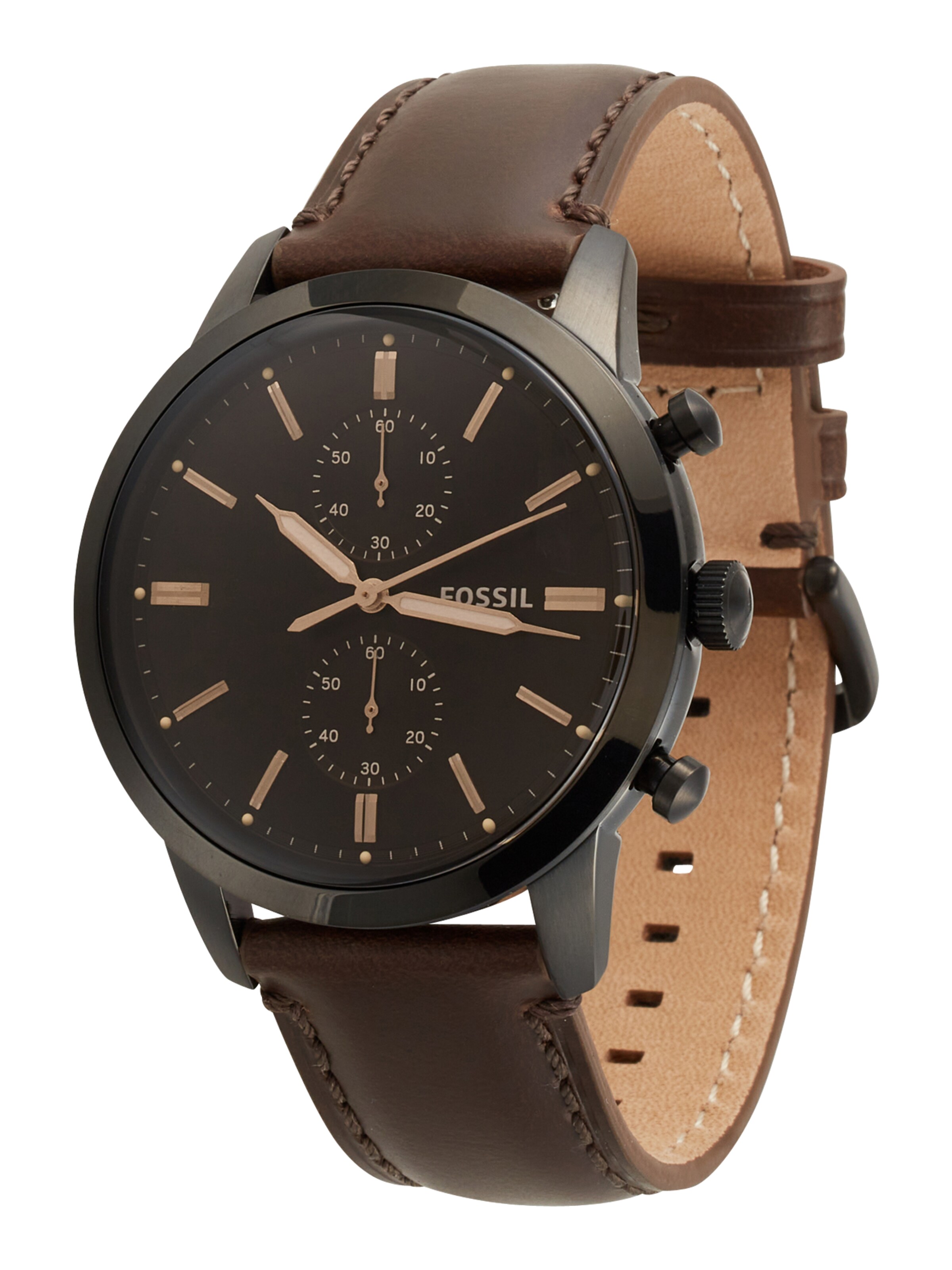 FOSSIL Analógové hodinky - Hnedá: predná strana