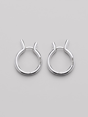 REYTEL - Pendientes 'BEND' en plata: frente