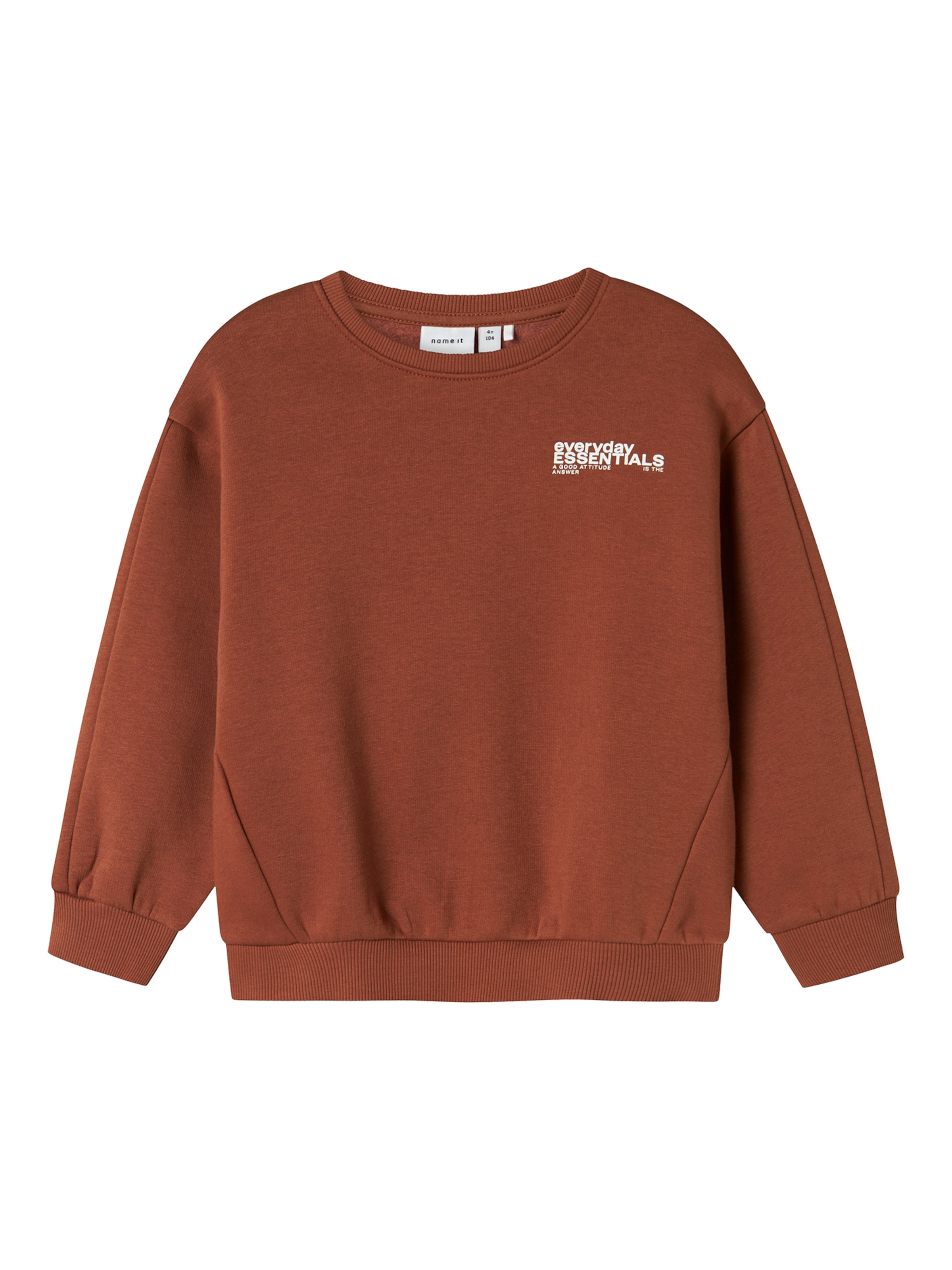 NAME IT Sweatshirt 'MOKIAN' in Braun: Vorderseite