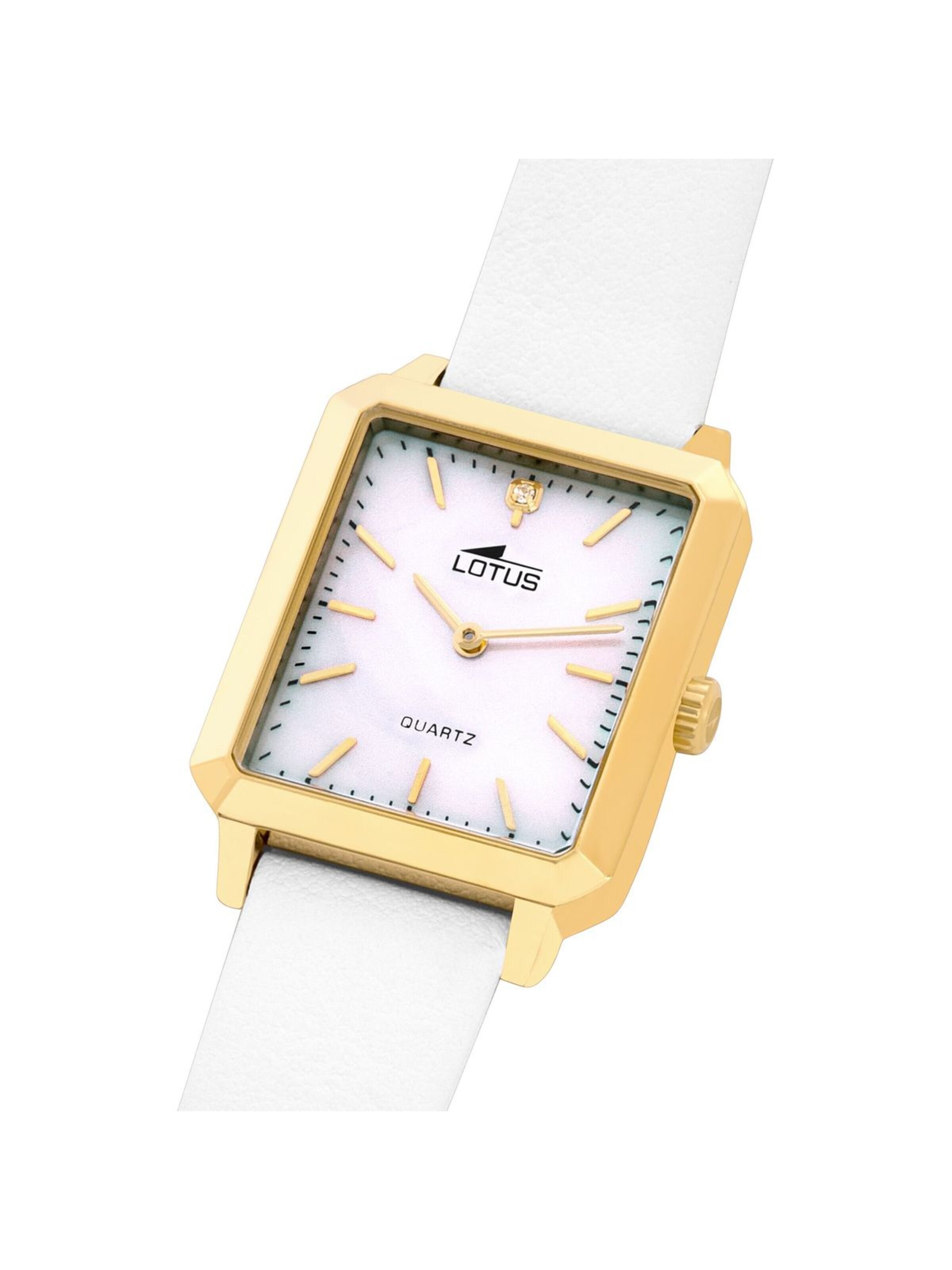 Montre à affichage analogique Lotus en blanc