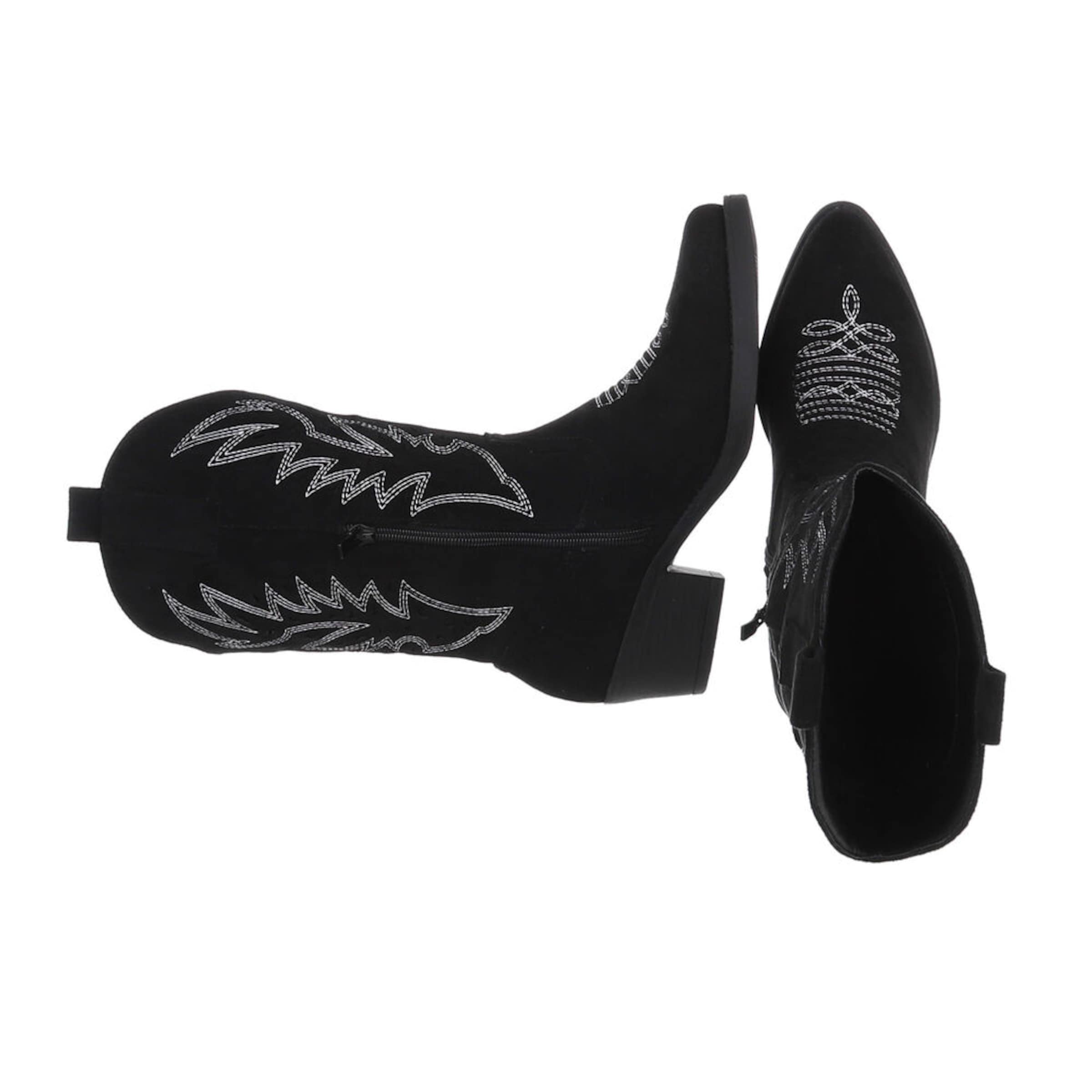 Ital-Design Cowboy Boots in Black