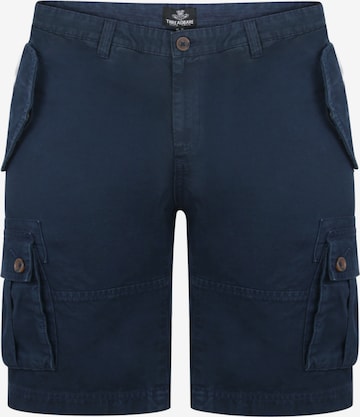 Threadbare Regular Cargo Pants in Blue: front