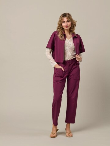 &co woman Regular Trousers '&Co Woman Renza broek bordo' in Red: front