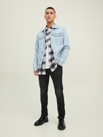 balta JACK & JONES Standartinis modelis Marškiniai 'CARL'