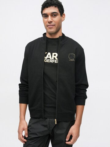 Karl Lagerfeld Zip-Up Hoodie in Black
