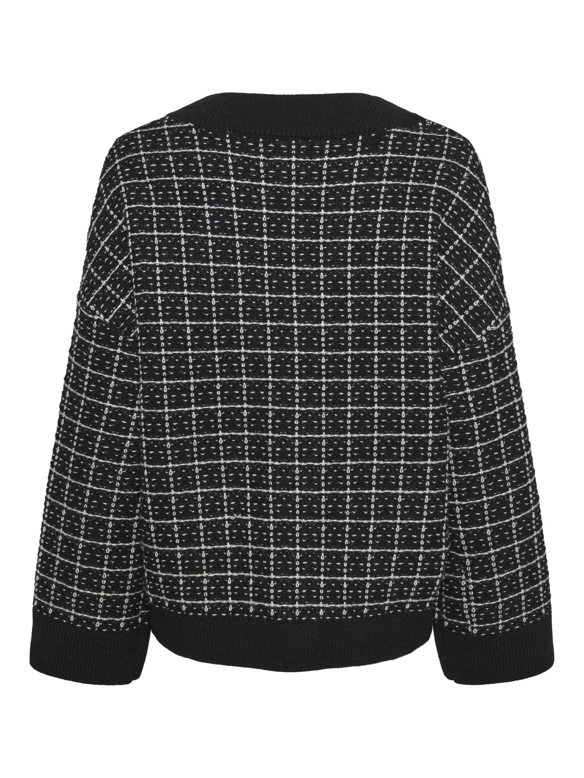PIECES Gebreid vest 'Nilja' in Zwart