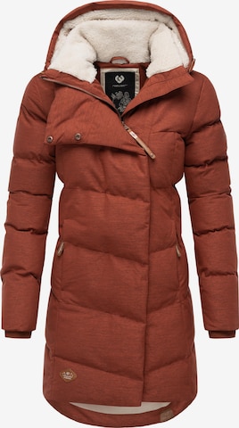 Ragwear Winter Coat 'Pavla' in Brown: front