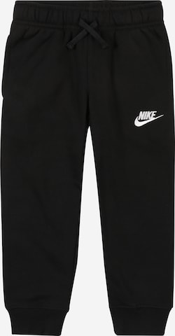 Nike Sportswear Tapered Broek 'Club' in Zwart: voorkant