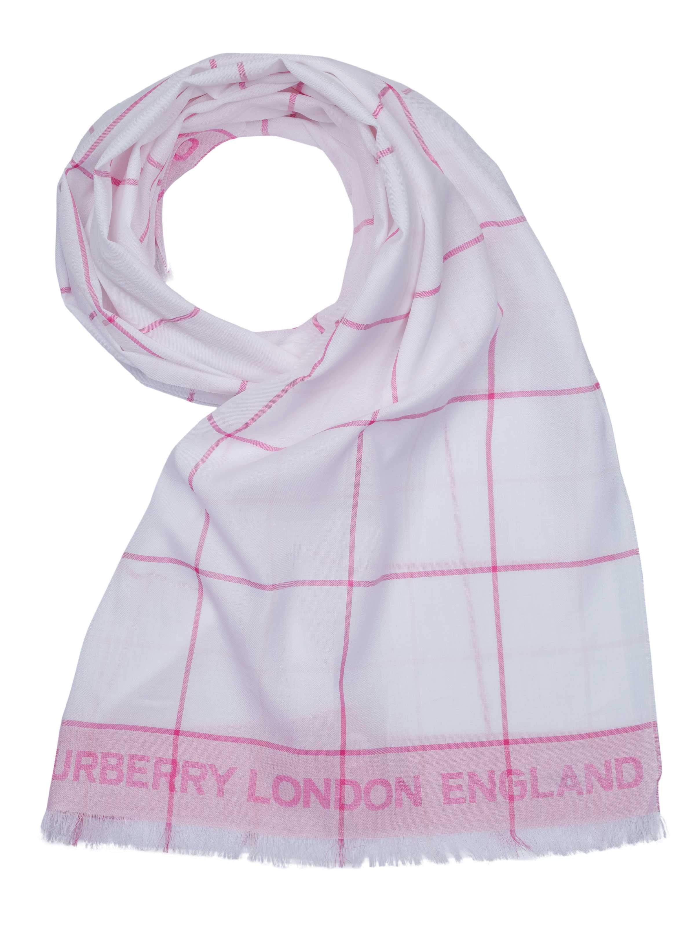 BURBERRY Scarf 'Pareo' in White: front