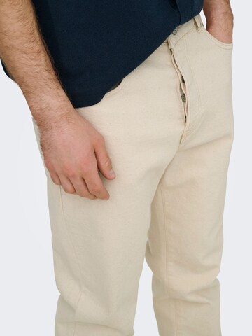Only & Sons regular Jeans 'ONSYOKE' i beige