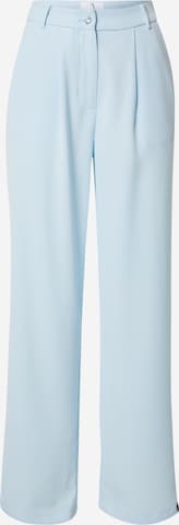VIERVIER Wide leg Pleat-front trousers 'Jennifer' in Blue: front