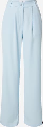 VIERVIER Wide leg Pleat-Front Pants 'Jennifer' in Blue: front