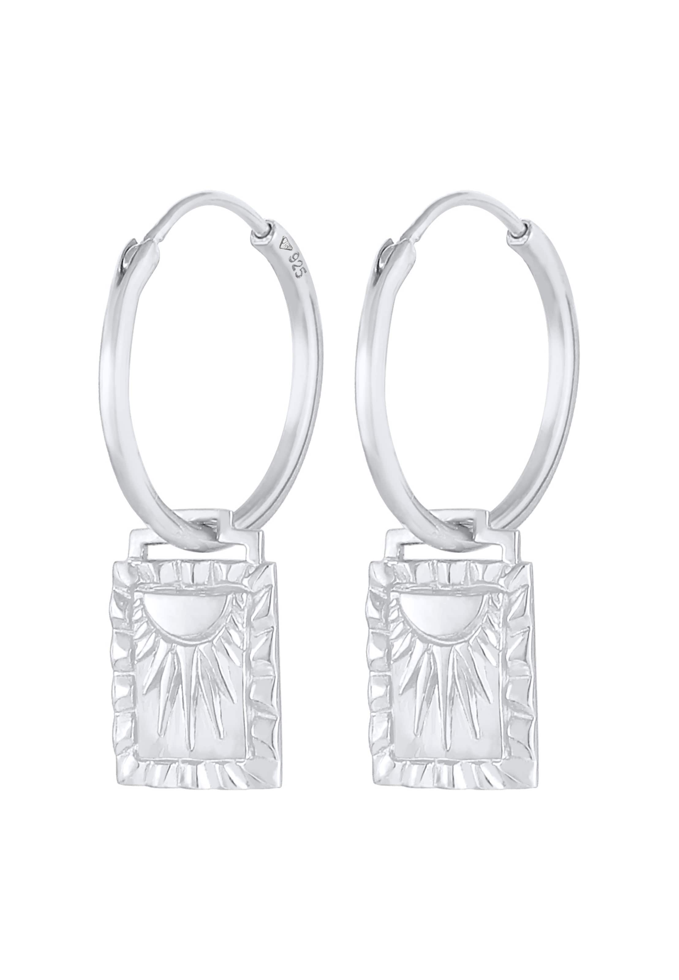Boucles d'oreilles ELLI en argent : devant