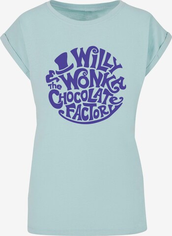 ABSOLUTE CULT Shirt 'Willy Wonka And The Chocolate Factory' in Blauw: voorkant