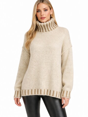 Worldclassca Oversized Cardigan in Beige: front