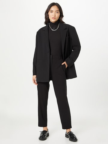 s.Oliver BLACK LABEL Regular Trousers with creases in Black
