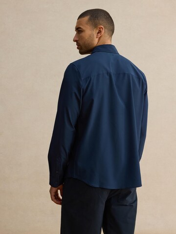 DAN FOX APPAREL Regular fit Overhemd 'Kian' in Blauw