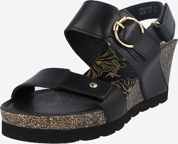 PANAMA JACK - Sandalias 'Velvet' en negro: frente