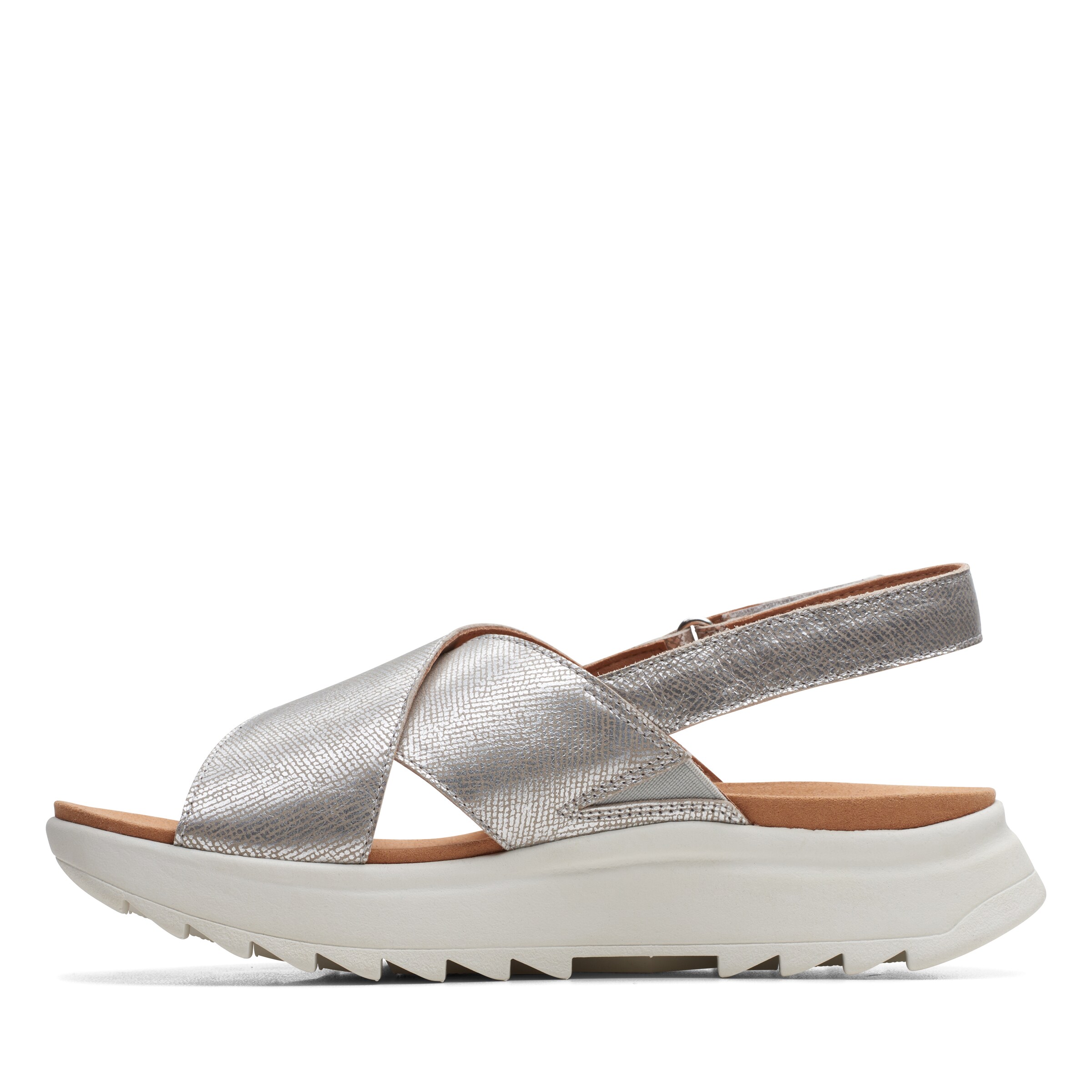 CLARKS Strap Sandals 'DashLite Wish' in Silver