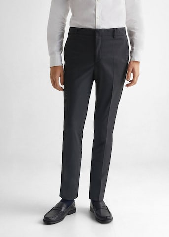 MANGO TEEN Slim fit Pants 'trajep' in Black: front