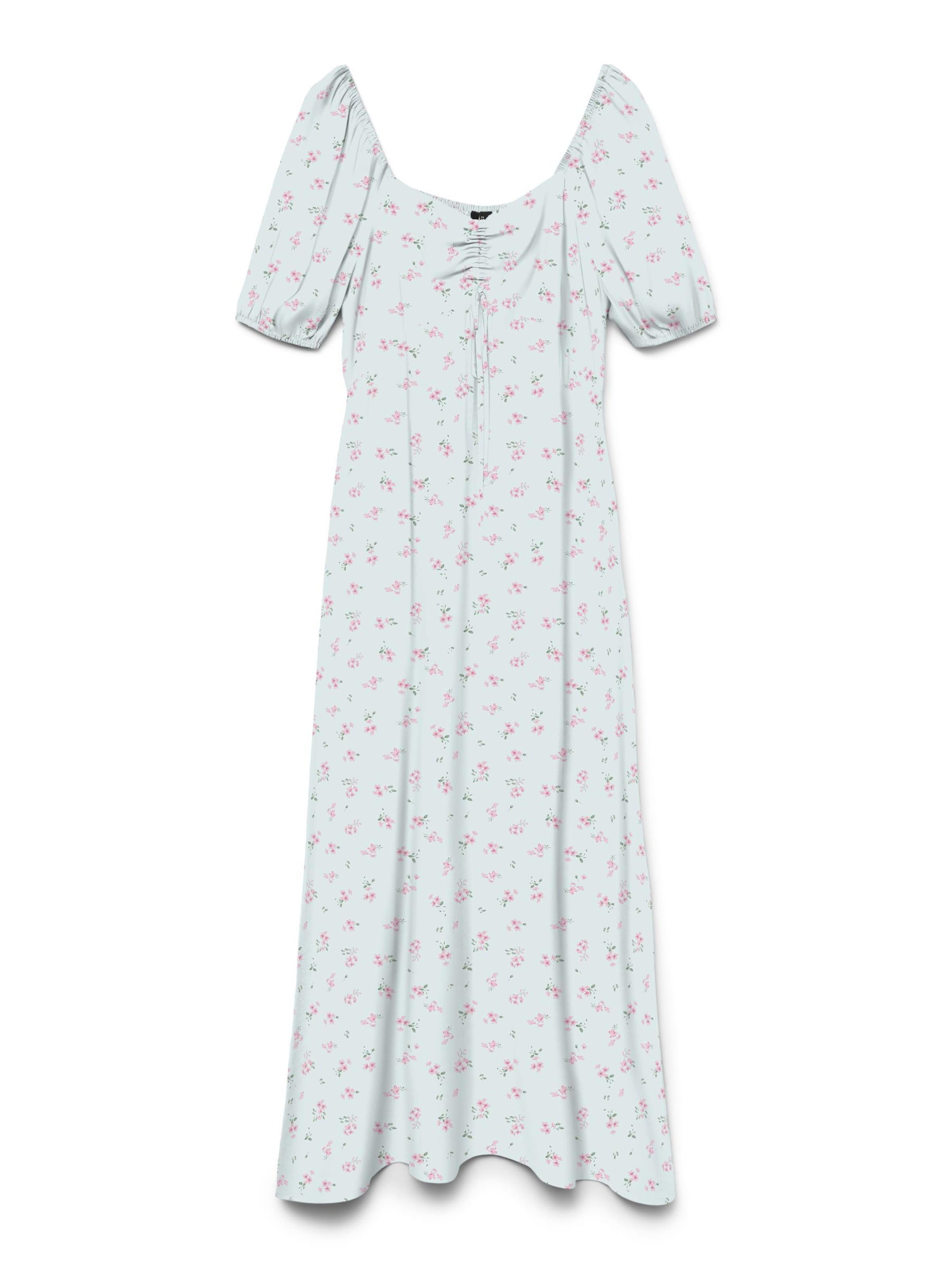 VERO MODA Kjole 'VMBella' i pastelblå / grøn / pitaya, Produktvisning