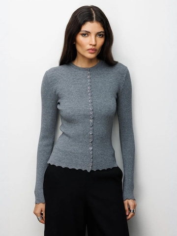 MixRay Strickjacke in Grau: Vorderseite