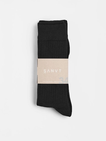 SANVT Socks 'The Half-Rib Socks (2 Pack)' in Black