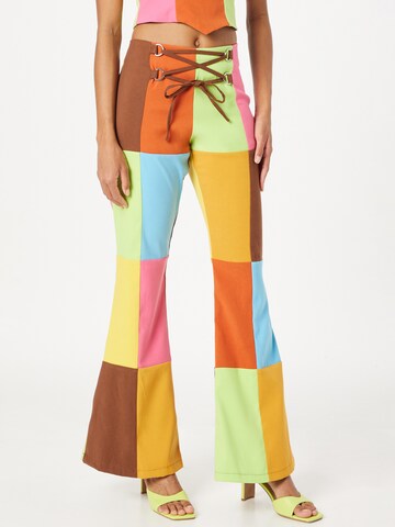The Ragged Priest Flared Pants 'NANCY' in Mixed colors: front