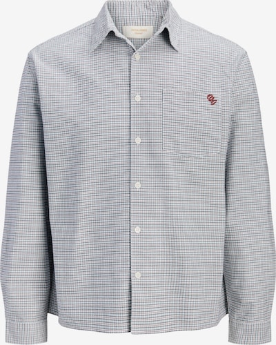 JACK & JONES Hemd 'JORFrederiksberg' in 41-42 in hellblau / blutrot / weiß, Produktansicht