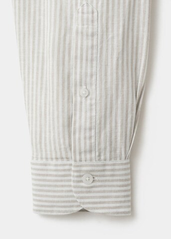 MANGO MAN Regular fit Button Up Shirt 'Elda' in Beige