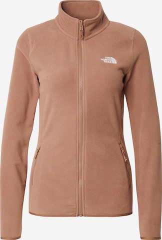 THE NORTH FACE Fleecejacke '100 Glasier' in Braun: Vorderseite